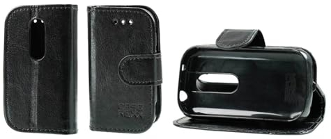 caseroxx Étui pour Unihertz Jelly Star, Housse Bookstyle en Cuir Artificiel, Noir