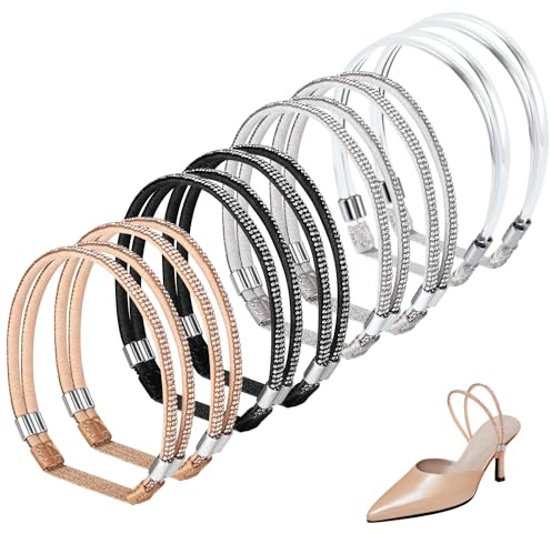 4 Pairs High Heels Shoe Straps, 4 Styles Rhinestone Shoe Lace