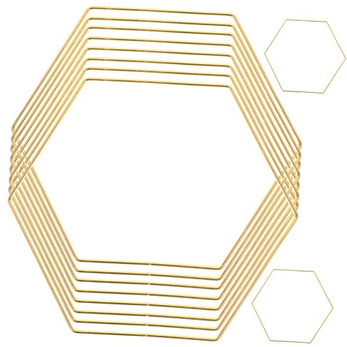 ABOOFAN Metall Handwerk Ringe 200mm Hexagon Kranz Rahmen Traum Catcher Machen Lieferungen