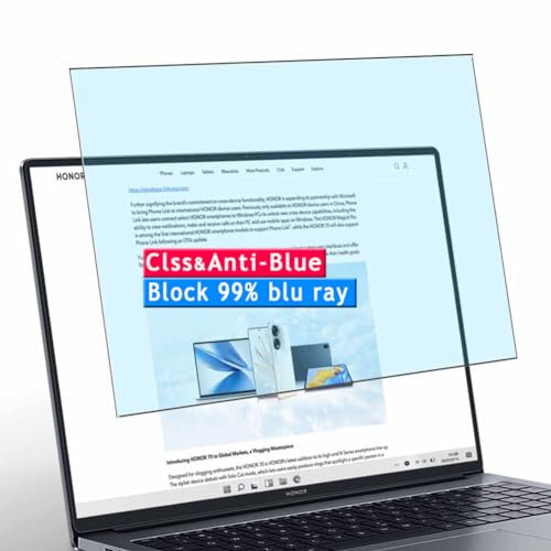 Vaxson Anti Blue Light Tempered Glass Screen Protector, compatible with Huawei HONOR MagicBook 14 2020 14 Laptop Visible Area, 9H Film Protectors Guard