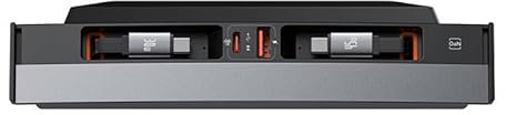 Hub Baseus T-Space con cables USB-C a USB-C para Tesla Cars (Negro)