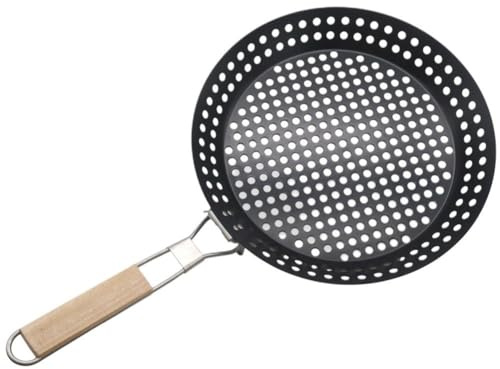 Lipfer BBQ Braten Pan Klapp Griff Runde Antihaft Grill Topf Tragbare Outdoor Camping Grill Topf Küche Kochen Werkzeug