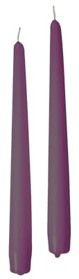 Cereria di Giorgio Risthò konische Kerzen für Kerzenhalter, Wachs, Pflaume, 2,2 x 25 cm