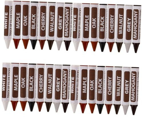 Uonlytech 32 Pcs Furniture Refinishing Crayons Paint Pens Furniture Markers for Scratches Maker for Furniture Wood Repair Markers Scratch Repair Pen Painting Pen for Furniture Painting Pens