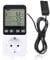 SWAWIS Thermostat Steckdose Temperaturregler Luftfeuchtigkeitsregler 230V mit Fühler Feuchtigkeitsregler Digitaler Hygrostat Steckdose mit Alarm für Luftbefeuchter Luftentfeuchter Pilz Terrarium