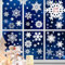 heekpek 235 Stück Schneeflocken Fensterbilder Weihnachten Selbstklebend, Fensteraufkleber Weihnachten Weiß Fensterdeko Winter Wiederverwendbare Fenstersticker Schneeflocken