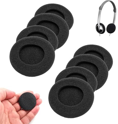 8 PCS Headphone Covers - Replacement Earpad Foam Sponge (5cm) for Most Standard Size Office Headsets