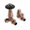 NRG Traditional Corner Central Heating Radiator Valve 15mm Thermostatic Lockshield Valves Brushed Copper