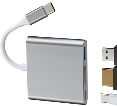 Adattatore USB C A HDMI(3in1)USB OTG 3.0 Cavo Multiport Hub MacBook Per iPad Tipo C Ricarica Alimentatore Jack Per Apple IPhone15 4K Digital DisplayPort TV Splitter Compatibile Per Samsung SDoppiatore