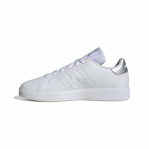adidas Mujer Advantage Base 2.0 Shoes, FTWR White/FTWR White/Silver Met., 38 2/3 EU