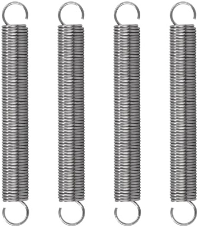 GUNGY Zugfedern mit Haken Edelstahl Zugfeder Spannfeder 80mm Außendurchmesser 10mm Drahtdurchmesser 1,0 mm Maximale Zugkraft 1,5kg 1,0x10x80mm 4 Stück