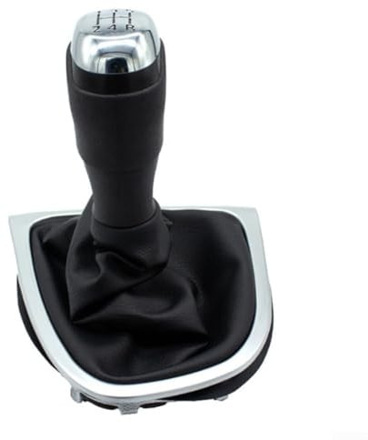 Eawfgtuw 5 Gang Schaltknauf für Renault für Clio 4 MK4 2012-2019 Schaltgetriebe Leder Schalthebel mit Staubschutz Einfache Installation Ergonomisches Design Schwarz