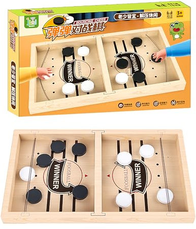Hockey Brettspiel, Tisch Hockey Spielzeug, Bouncing Brettspiel, Doppelkampf Schnell Bouncing Brettspiel, Portable Schachbrett-Set, Eltern-Kind Interaktion Schachbrett Tisch-Desktop-Partyspiele