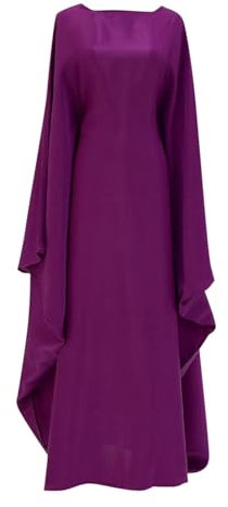 Burka, Abaya Damen Baumwolle Muslimische Elegant Abaya-Set Muslim Sommer Gebetskleidung Burka Für Frauen Islam Kleidung Hijab-Kleid Frühling mit Kopftuch Gebetskleid Lang Große Größe