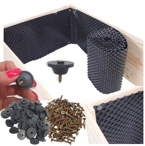 MODO24 Montageset für Noppenfolie, Befestigungen für Noppenfolie, Befestigungen, Noppenfolie, Schrauben, Unterlegscheiben, Schrauben und Unterlegscheiben für Noppenfolie, Montageset, Set 100 Stück