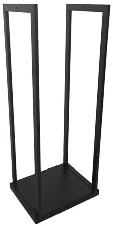 NJIEzhao Metall-Holzständer Außenbrennholz Leicht zu montierendes Wandregal for Gartenbrennholz, trockenes Brennholz, Stahl, Metall for den Außenbereich