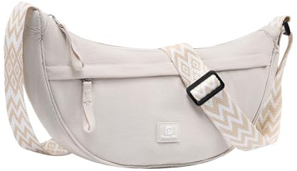 Pomelo Best Borsa a mano a mezzaluna, da donna e da uomo, impermeabile, borsa a tracolla leggera, piccola con ampia tracolla