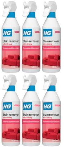 HG Stain Remover Extra Strong, Carpet & Upholstery Cleaner with Oxygen – 500ml (Pack of 6)