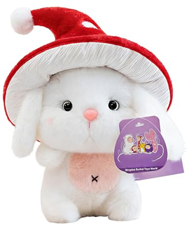 Djowyh Plüsch - OsterSpielkissen | Niedliches Pilzhut Kaninchen Kissen,Für Kinder Mädchen Wohnzimmer Schreibtisch Auto Ostern Geburtstag Weihnachten