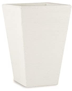Giglio square resin vase 60 cm. Bianco -