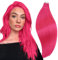 RUNAUTRE Tape Echthaar Extensions Rosa 35cm Remy Tape in Haarverlangerung Echthaar Bunt Extensions Echthaar Tape in Menschliches Haar 14 Zoll 20g 10 Stuck #Hot Pink
