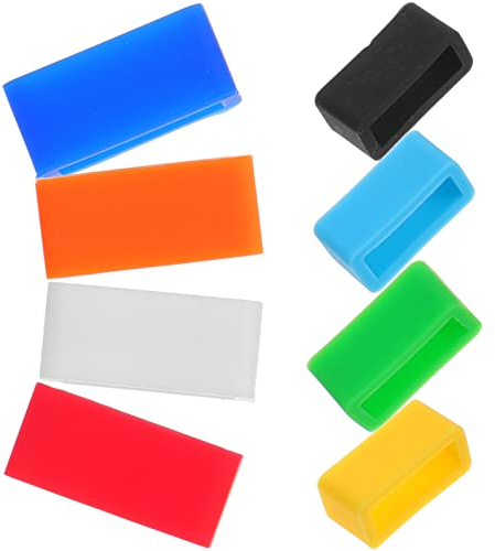 Hemobllo Uhrenarmband Schlaufe - 8 Stück 22mm Silikon Uhrenarmband Ringschlaufen Bunt Armbanduhr Schlaufe Ringe Ersatz Gummi Halter Keeper Unisex Schlaufen