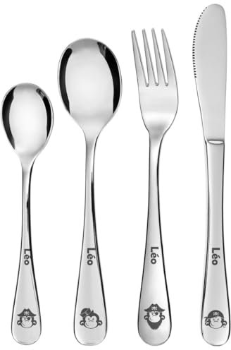 Cubiertos niños personalizados (Monos Piratas)