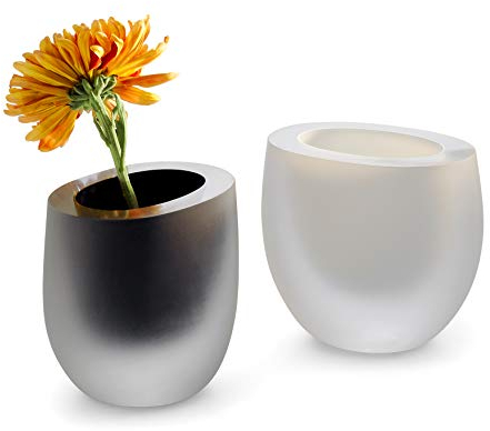 Philippi - OPAK Vase oder Gefäß - schwarz - von Hand gefertigt - Glaskunst in schönster Form