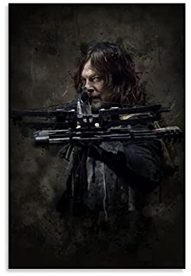 Daryl Dixon Walking Dead TV-Show-Poster auf Leinwand, Wandkunst, Poster für Schlafzimmer, Wände, Heimästhetik, 30 x 45 cm