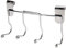Galvog® BBQ Hooks For Grill Accessories | Heavy Duty Barbecue Tools Holder | Grill Utensils Hanger | Silver Outdoor Hanging Tool for Cooking and Grilling