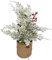 CHICCIE Beerenstrauß Jutetopf 32cm - Weihnachtsdeko Winterdeko Deko Strauch