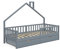 VitaliSpa Hausbett Noemi, Anthrazit, 90x200 cm mit 2 Schubladen