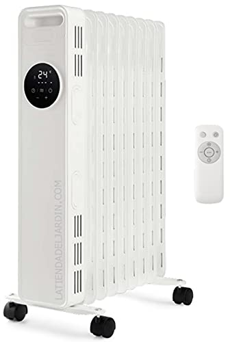 Suinga Ölradiator mit 9 Heizelementen. Drei Wärmestufen: 800W - 1200W - 2000W, LED-Display mit Touch-Bedienung Temperaturbereich: 7 - 35 °C.