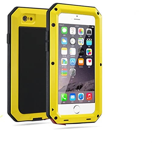 FORFC Luxury Doom Armor Life Shock Dropproof Shockproof Metal Aluminum + Silicone Protective Case for iPhone 13 12 11 Plus X XS MAX 2022 (Color : Yellow, Size : for iPhone se 2020)