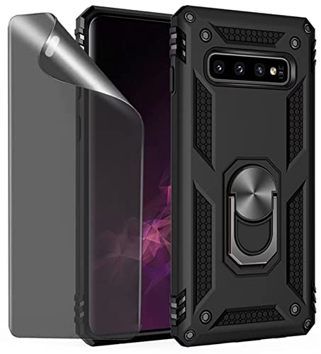 CLYDITE Hülle für Samsung Galaxy S10 Plus Hülle Schwarz handyHülle mit Anti-Spähen Privatsphäre Schützen Folie Blickschutzfolie