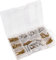Connex Assortimento di viti e tasselli per legno DP8500126, 155 pezzi, varie misure, testa svasata, filettatura completa, zincati, con tasselli, scatola assortita