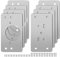 hicoosee 8 Pack Hinges Repair Plate with Screws, Stainless Steel Hinge Repair Plate Kit, Kitchen Cabinet Cupboard Door Hinge Repair Brackets with 48 Screws for Kitchen Furniture Wardrobe