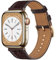 Docco Jette Correa de cuero compatible con Apple Watch Band 49mm,45mm,44mm,42mm(Umber-Gold)