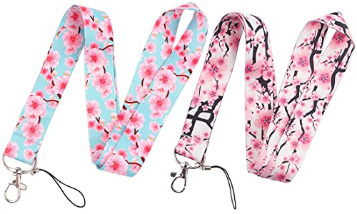 2 Stück Umhängeband Schlüsselband Neck Lanyard strip, Schlüsselband für das Handgelenk Schlüsselband Lanyard Umhängeband, für Schlüssel, ID Badge Card Holder, Ausweishülle, Mobile Handys Telefon -B