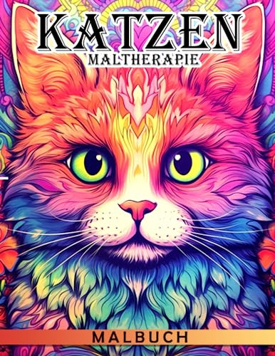 Katzen-Maltherapie-Malbuch: 40 entzückende Katzen-Malvorlagen, um Ihren Geist zu erneuern | Perfektes Geschenk für Katzenliebhaber zu besonderen Anlässen |