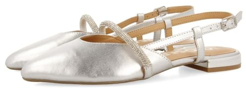 GIOSEPPO Damen Godrano Flaches Ballett, Silber, 38 EU
