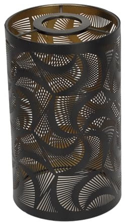 Abat-Jour En Métal, Abat-Jour Table Abat-Jour Remplacement Décoratif Motif Cylindrique De Sculpture Sculpté Creux Fer Ombre Abat-Jour Suspendu Pour Ampoules E27 E26
