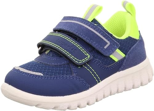 Superfit Jungen Sport7 Mini Sneaker, Blau Gelb 8050, 29 EU Weit