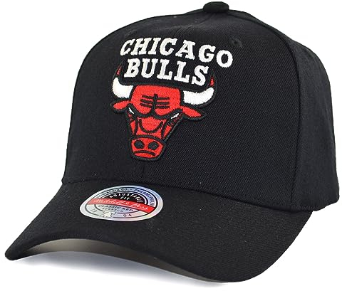 Mitchell & Ness NBA Team Logo High Crown Snapback Cap Chicago Bulls Black