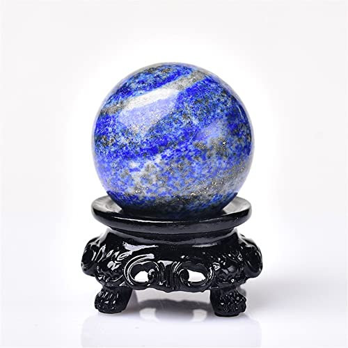 Kristall-Loch Natürliche Kristallkugel Lapislazuli Polieren Reiki Ball Massagestein Heimdekoration Exquisite Souvenirsammlung Schöner Kristall Kristall-Loch ( Color : Lapis Lazuli , Size : 45-50mm )