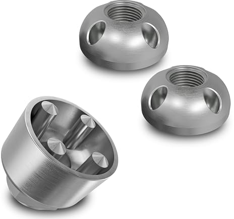 Écrous Antivol de Sécurité Pour Vélo - M6, M8, M10, M12 - En Acier Inoxydable (M10 x 1 Filetage Fin, 2 Écrous et 1 Noix)