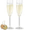 GRAVURZEILE Leonardo Flûtes à champagne avec gravure - Design d'amour de mariage - Personnalisable avec nom et date - Cadeau pour mariage, fiançailles ou anniversaire - Couleur : champagne