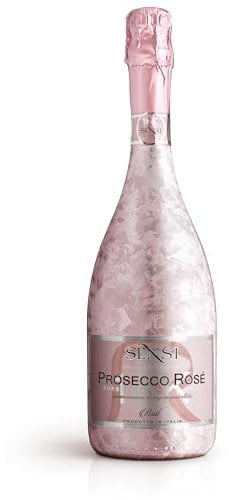 Sensi 18K Prosecco Rose DOC Brut Sparkling Wine 75cl (11% ABV) | Gold Medal Award-Winner Prosecco Rosé Millesimato | Luxury Italian Wine from Veneto - Elegant Gift for Special Events & Birthday