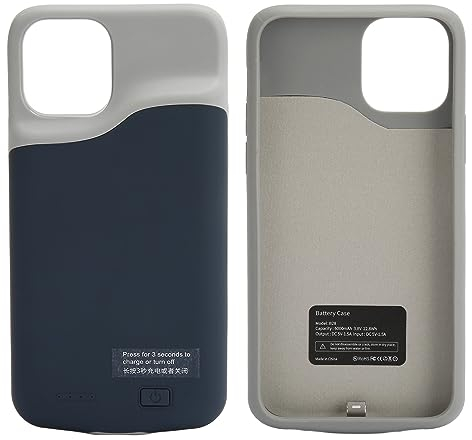 5,8-Zoll-Schutzladehülle, 360-Grad-Telefonschutz-Ladehülle, Tragbare Wiederaufladbare Ladehülle für Pro, Integrierter 6000-mAh-Akku (Blau)