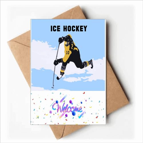 Quick Hockey Tips Ice Art Deco Fashion Welcome Back Grußkarten Umschläge Blanko